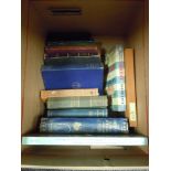 A box of predominantly antique books including bible and prayer book, Shakespeare and more.
