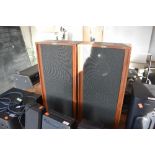 A pair of Jordan Watts speakers in stylised teak vintage cabinets