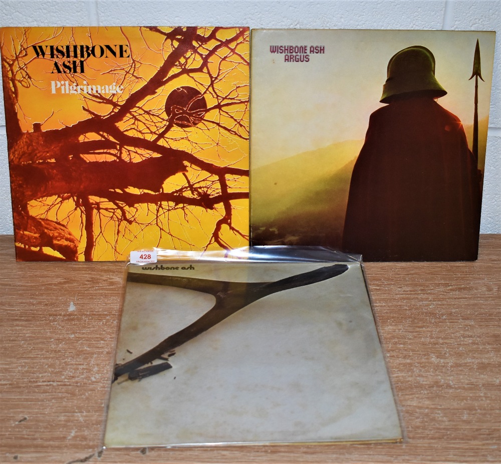 A lot of three Wishbone Ash albums - prog rock interest with early press included - some age
