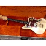 A 1963 Fender Jaguar electric guitar (pre CBS) 'B' neck dated , neck plate dated L09274, nice road