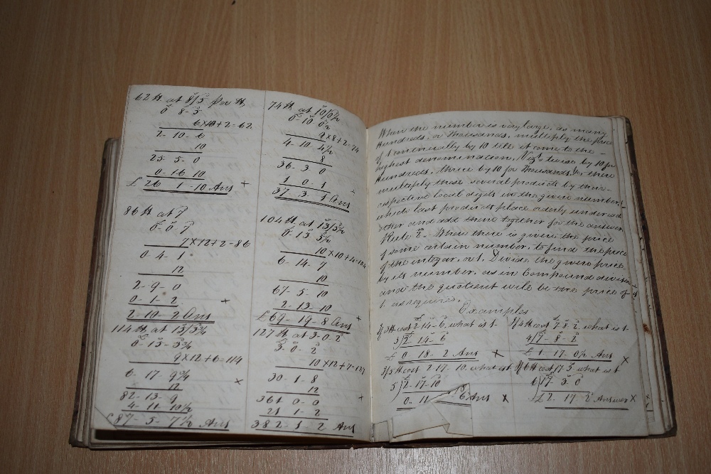 Manuscript Workbook. Mathematics. No ownership markings, presumed late 18th century due to - Image 4 of 5