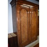 A Victorian mahogany wardrobe/linen press having internal drawers to one side, dimensions approx.