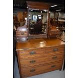 A late Victorian mahogany dressing table