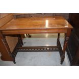 A Victorian mahogany side table, top stained, approx. width 91cm