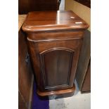 A nice quality 19th Century mahogany/rosewood pot cupboard, approx. dimensions 40cm x 74cm