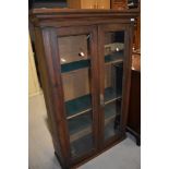 A Victorian oak bookcase top, approx dimensions W85cm D31cm H129cm