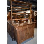 An Arts and Crafts style golden oak open back dresser, approx width 122cm, real quality piece ,