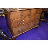 A period chest of two over two drawers, in the continental style,possibly French oak , with