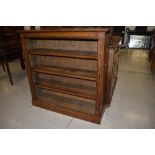 An early 20th Century oak bookcase, width approx. 107cm