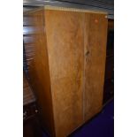 A mid 20th Century bleached gentlemans wardrobe, width approx. 84cm Height 145cm