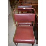 Twenty Seven (27) vintage utility style chairs having metal frames