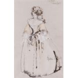 • CYNTHIA TINGEY (1931-2005) A COSTUME DESIGN FOR SUE LLOYD IN WHERE'S JACK; signed & dated l.r. 68