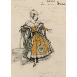 • ALEXANDRE NIKOLAYEVICH BENOIS (RUSSIAN 1870-1960) A COSTUME DESIGN FOR LES BALLET IDA RUBINSTEIN