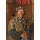 • GRIGORY CHAINIKOV (RUSSIAN 1960-2008) PORTRAIT OF A COAL MINE WORKER (1992) signed & dated l.l.