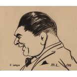 RUSSIAN SCHOOL (EARLY 20TH CENTURY), A CARICATURE, POSSIBLY ENRICO CARUSO