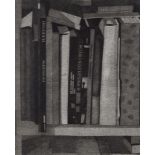 • NAFTALI RAKUZIN (born 1948) BOOK ENDS signed l.l., numbered l.r. 23/35 blindstamp to l.r. of sheet