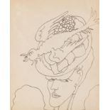 • JEAN COCTEAU (1889-1963) L'ESPIONNE pen & ink 25.0 x 20.0 cm / 10 x 8 in
