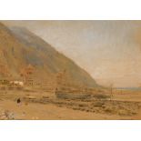 ALBERT GOODWIN, R.W.S. (1845-1932) LYNMOUTH, NORTH DEVON signed l.r., titled l.l. pastel & watercolo