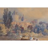 □ HARRY WARD (1844-1873) A VIEW OF WINDSOR CASTLE signed l.r. H Ward watercolour heightened with bo