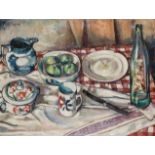 •□ PIET ENGELS (1905-1981) STILL LIFE OF A DINING TABLE signed & dated u.l. 31 oil on canvas 48.5 x