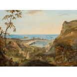 RAMSAY RICHARD REINAGLE AND STUDIO, R.A. (1775-1862) VIEW OF CHERBOURG signed (twice)