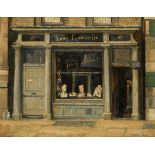 •□ JOHN COLE, R.B.A., R.O.I. (1903-1975) SHOP WINDOW OF JENNY LYNNE (LONDON) LTD, EASTCASTLE STREET