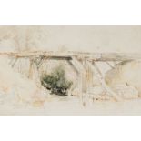 □ ATTRIBUTED TO THALES FIELDING, A.O.W.S. (1793-1837) A STUDY OF A BRIDGE watercolour with pencil 12