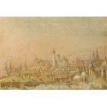 MANNER OF NIKOLAY DUBOVSKOY (RUSSIAN 1859-1918) VIEW OF THE KREMLIN, MOSCOW inscribed indistinctly