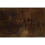 FRANK HIDER (1861-1933) PICCADILLY BY NIGHT signed & dated l.r. 194[2?] oil on canvas 40.5 x 61.0 cm