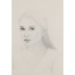 •□ NICOLA GREEN (b.1972) PORTRAIT OF MRS MCCANN signed & dated l.r. October 1997 pencil 50.0 x 34.0