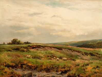 JOSEPH KNIGHT (1837-1909) A RURAL VIEW signed and dated l.r. 89/J. Knight oil on panel 26.5 x 35 c