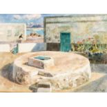 •□ CLIFFORD BAYLY, A.R.W.S. (BORN 1927) WATER CISTERN, CORRALEJO, FUERTAVENTURA signed l.r. waterco