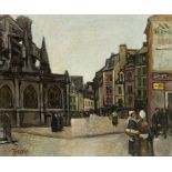 • SYLVIA GOSSE, R.B.A., A.R.E., S.W.A., L.G. (1881-1968) RUE DE LA BOUCHERIE, DIEPPE signed & inscri