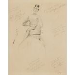 FRENCH SCHOOL (LATE 19th CENTURY) A SET OF STUDIES FOR A PAINTING OF A SIDE-SADDLE RIDER three signe