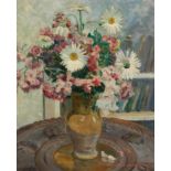 •□ FRED BOTTOMLEY (1883-1960) STILL LIFE OF FLOWERS IN A VASE signed l.r. Fred Bottomley oil on canv