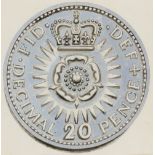 • EDWARD BAWDEN, C.B.E., R.A.(1903-1989) A DESIGN FOR THE DECIMAL 20 PENCE, 1962 signed on label att