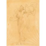 JULES JOSEPH LEFEBVRE (1836-1911) FEMALE STUDY signed l.l. JL pencil on tracing paper 33 x 24 cm /