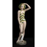 CIA MANNA - SUMMER - Earthenware sculpture of a woman in swimsuit shaped as slip [...]