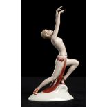 ROYAL DUX-CECOSLOVACCHIA - BALLERINA - Painted ceramic shaped as slip casting. [...]