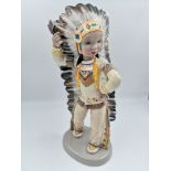 CIA MANNA - TORINO - INDIAN BOY - Polychrome ceramic signed under the base. - 44 [...]