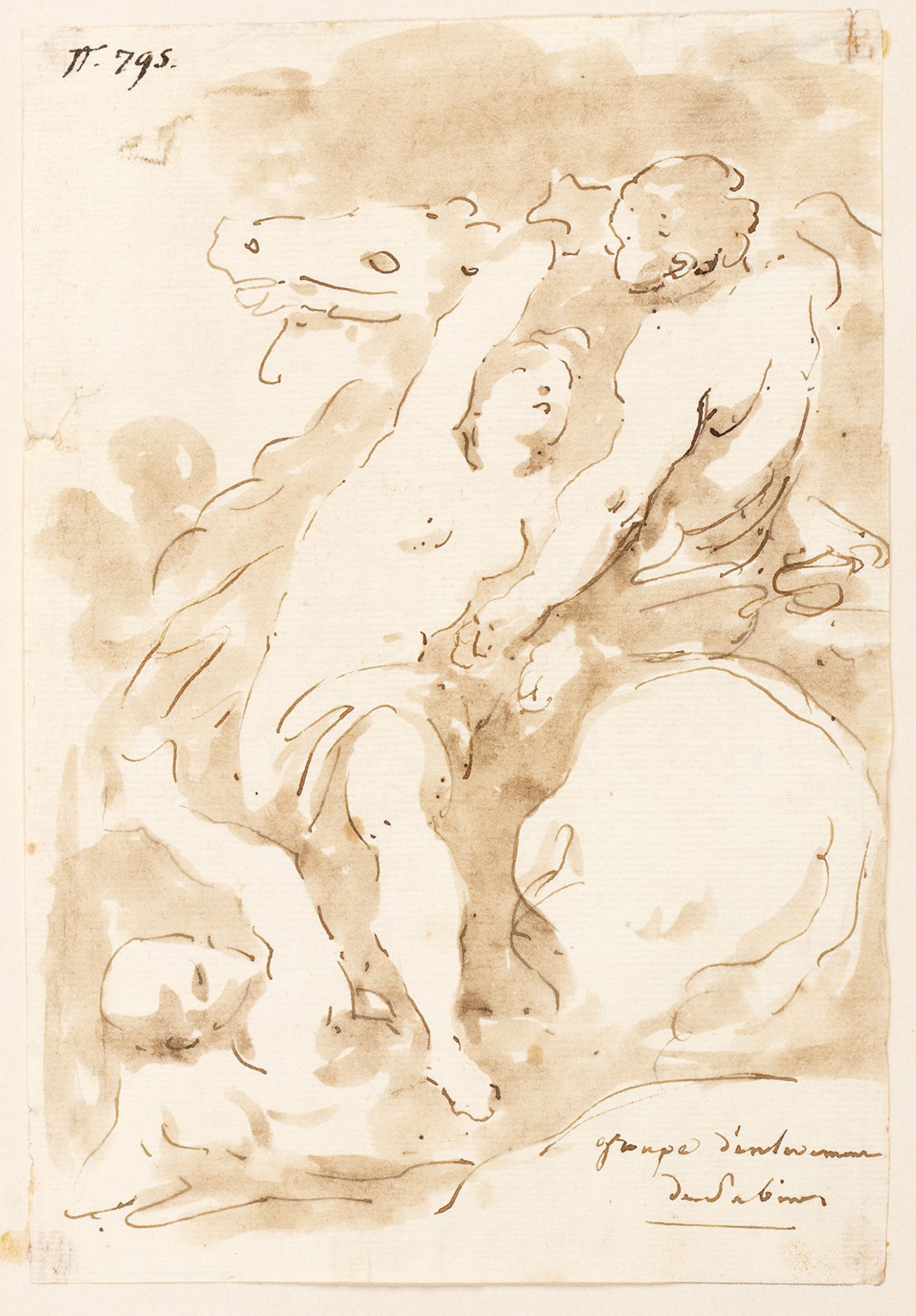 FRENCH SCHOOL, 18th CENTURY - - Study of three figures for the representation of [...]