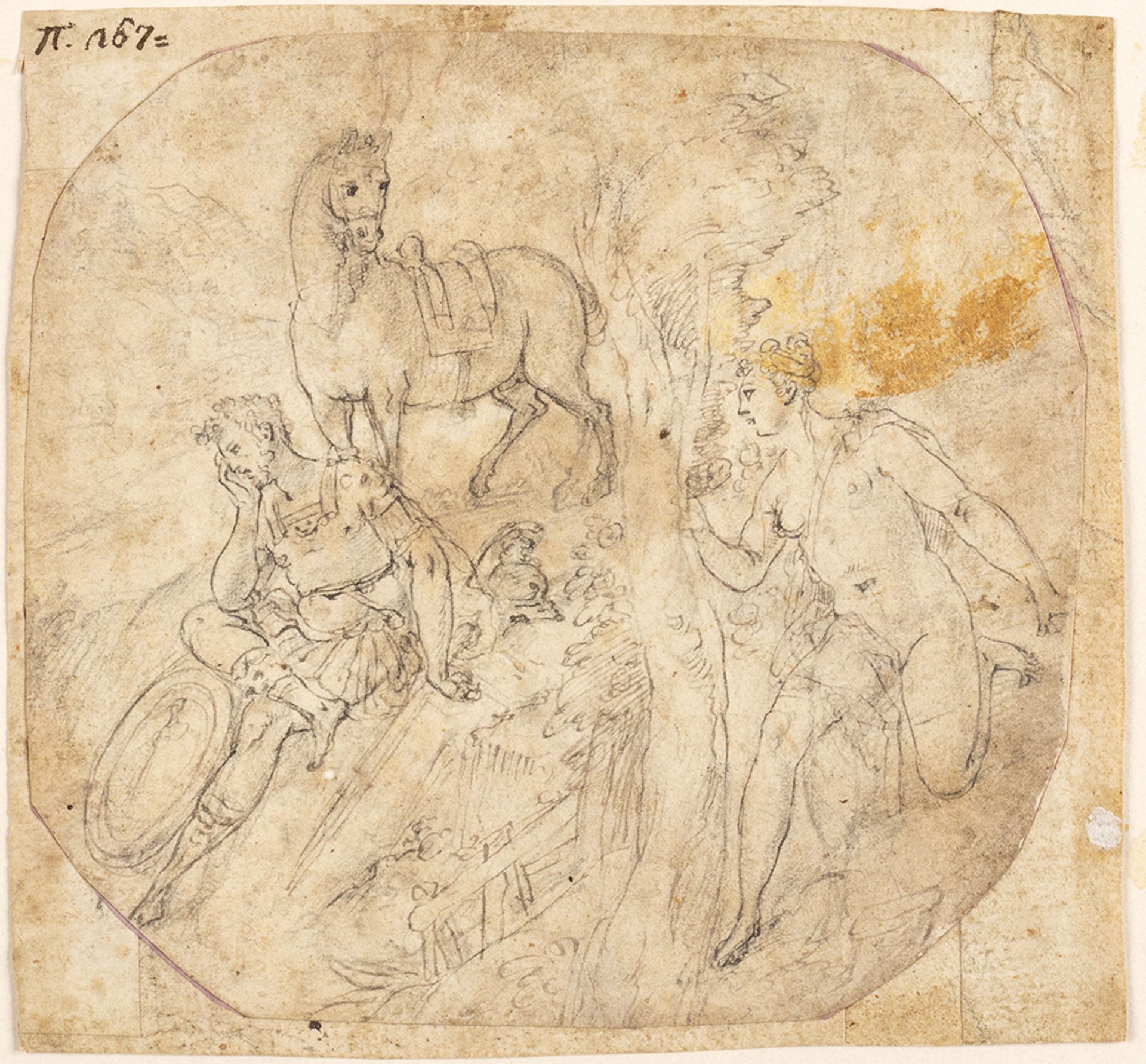 ITALIAN SCHOOL, 18th CENTURY - - Venus and Adonis - Pencil on paper, cm. [...]