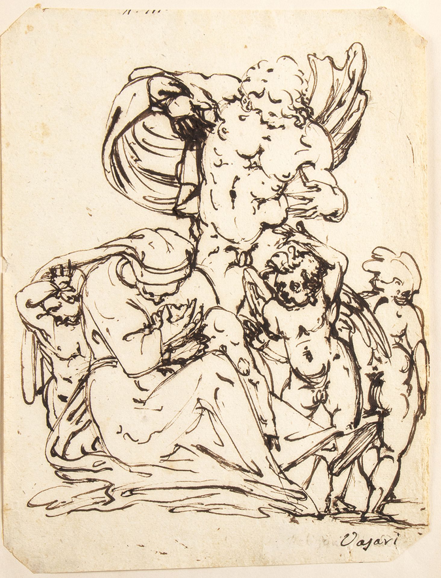 TUSCAN ARTIST, 16th CENTURY - - Madonna with Child and angels - Pen and ink on [...]