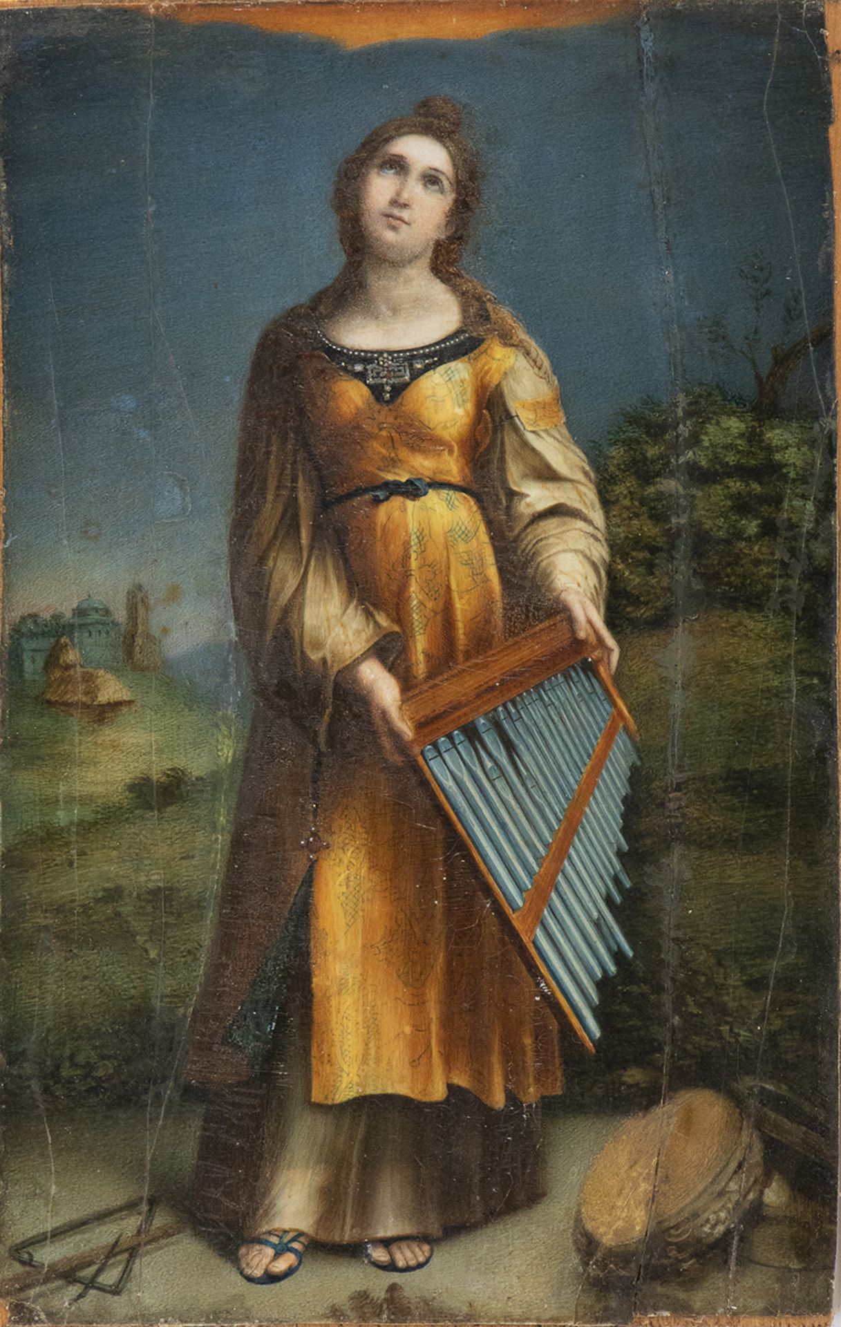 EMILIAN PAINTER, 17th CENTURY - - Saint Cecily, copy after Raffaello - Oil on [...]
