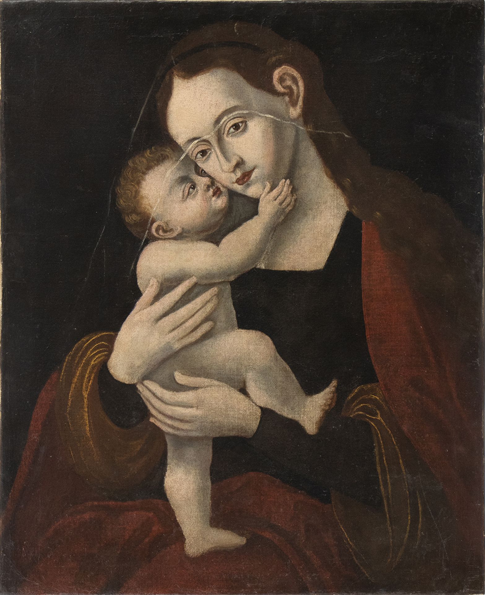 FOLLOWER OF LUCAS CRANACH THE OLDER(Kronach, 1472 - Weimar, 1553) - - Madonna with [...]