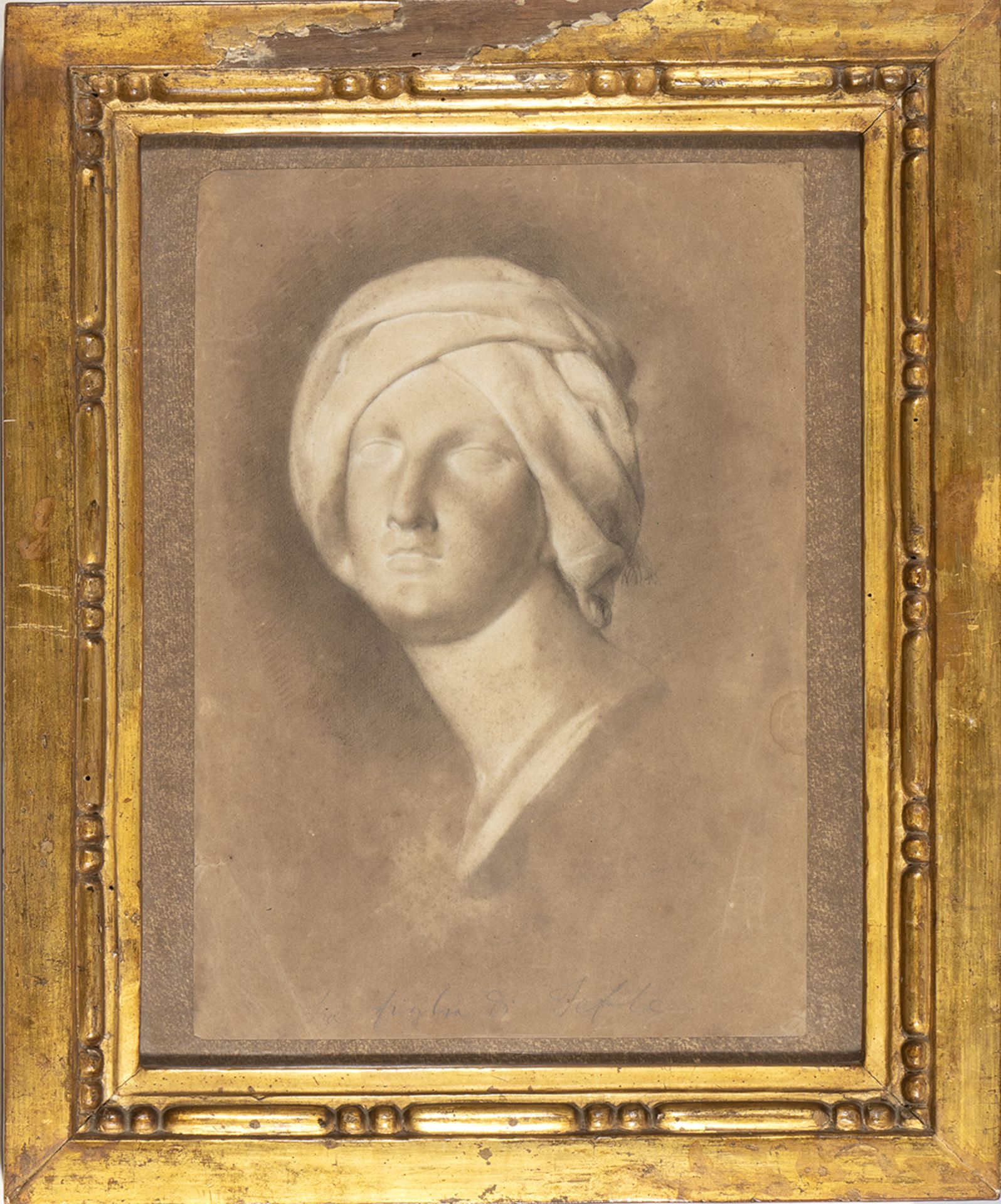 ARTIST 18th / 19th CENTURY - - Monochrome head of woman with turban - Drawing [...] - Bild 3 aus 3