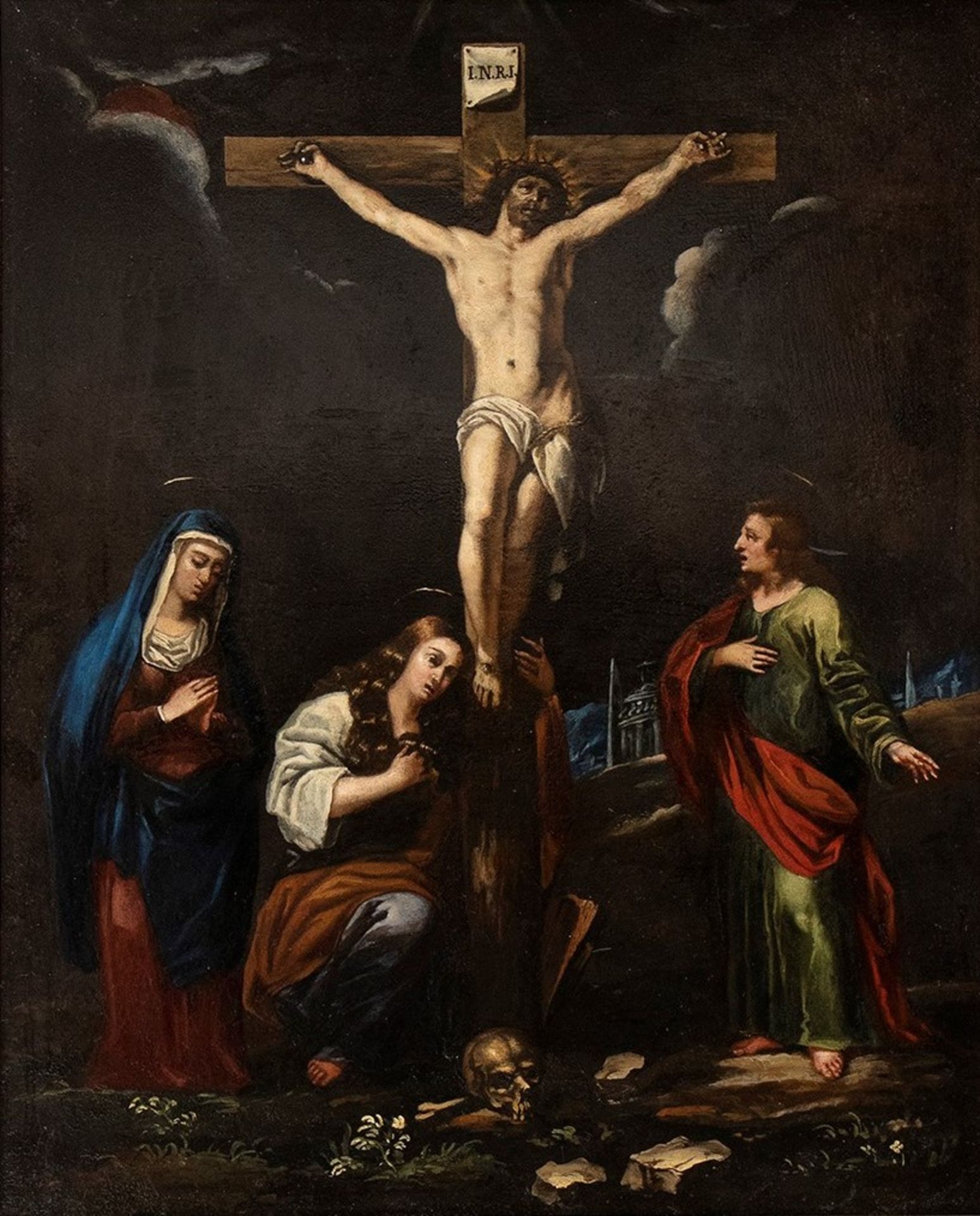 VENETIAN PAINTER, EARLY 17th CENTURY - - Crucifixion with Virgin Mary, Magdalene [...] - Bild 2 aus 3