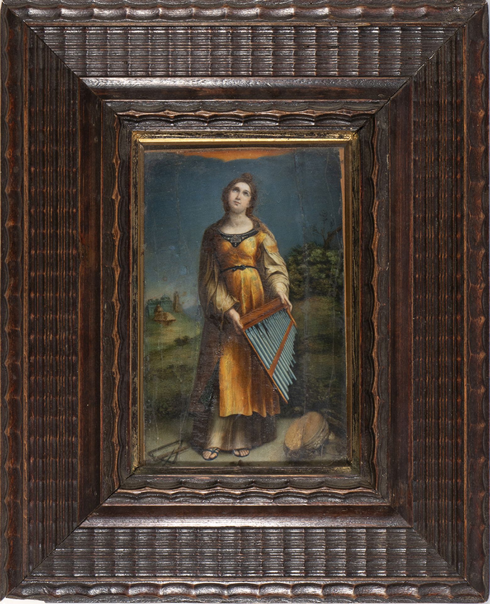 EMILIAN PAINTER, 17th CENTURY - - Saint Cecily, copy after Raffaello - Oil on [...] - Bild 3 aus 3