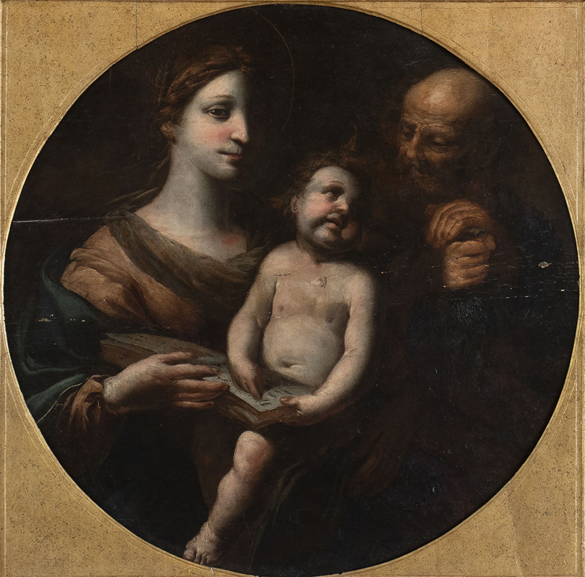 CENTRAL ITALIAN SCHOOL, FIRST HALF OF THE 17th CENTURY - - Holy Family - Oil on [...] - Bild 3 aus 3