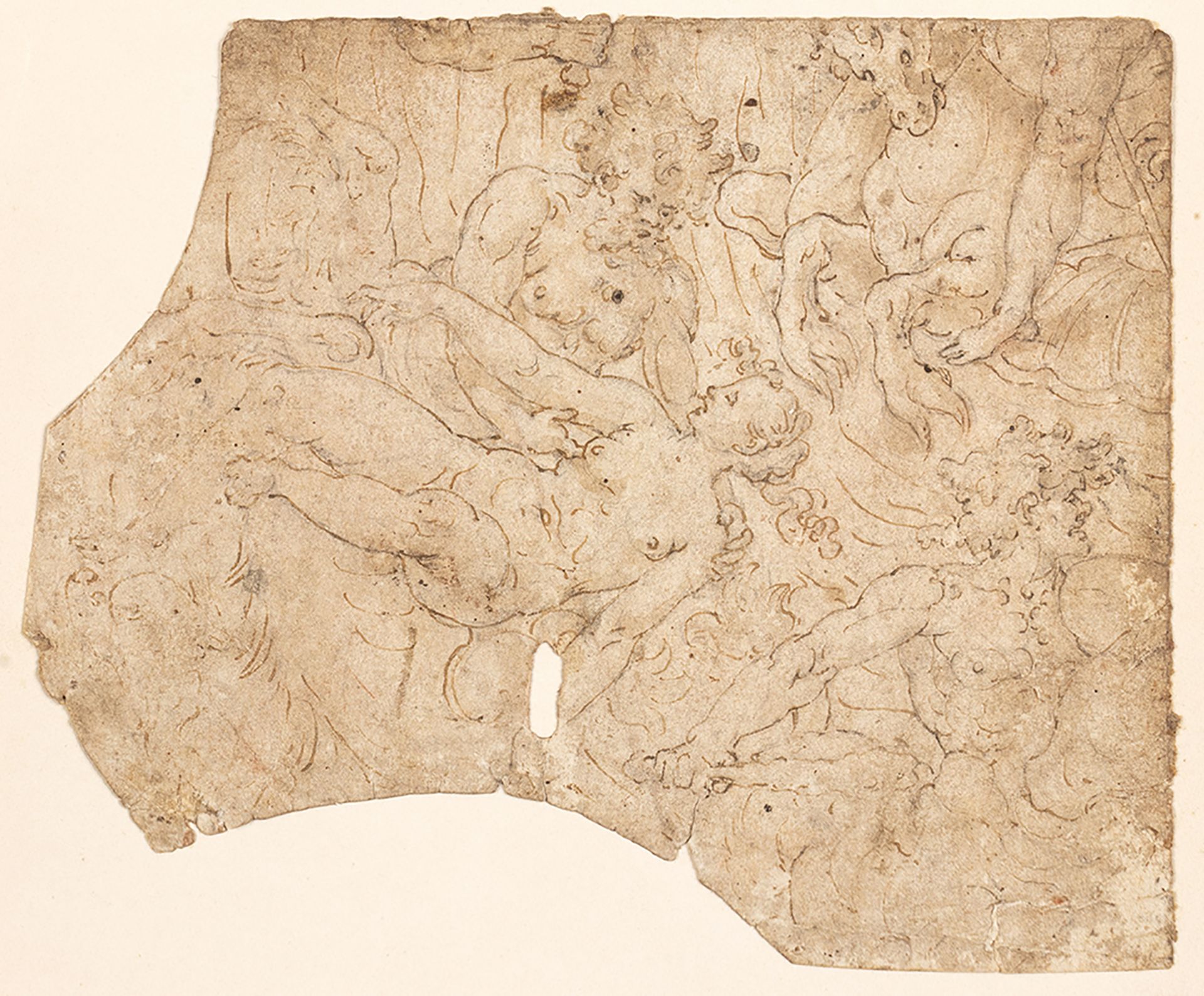 ROMAN SCHOOL, 17th CENTURY - - Three drawings depicting scenes of struggle between [...] - Bild 4 aus 4